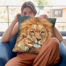 Lion And His Cub Throw Pillow By David Stribbling