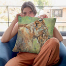 Lioness And Cub I Throw Pillow By David Stribbling