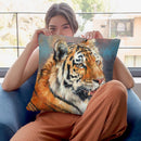 Majestic Tiger Throw Pillow By David Stribbling