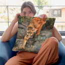 Mountain Lion I Throw Pillow By David Stribbling