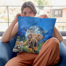 Planet Earth Throw Pillow By David Stribbling