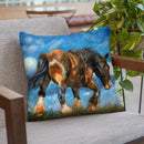 Shire Horse End Of The Day Throw Pillow By David Stribbling