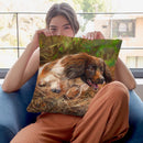 Springer Throw Pillow By David Stribbling