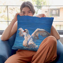 Swan Throw Pillow By David Stribbling