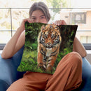 Tiger Prowl Throw Pillow By David Stribbling