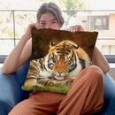 Tiger Stare Throw Pillow By David Stribbling
