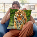 Tiger V Throw Pillow By David Stribbling