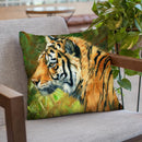 Tiger Profile Throw Pillow By David Stribbling