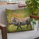 Warthog Throw Pillow By David Stribbling