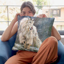 Wild Mountain Goat Throw Pillow By David Stribbling