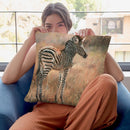 Zebra Foal Throw Pillow By David Stribbling