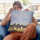Zebras Ngorongoro Crater Throw Pillow By David Stribbling