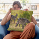 Zebras South Luangwa Throw Pillow By David Stribbling