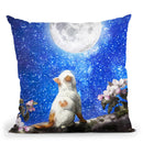 Feline Night Throw Pillow By Diogo Verissimo