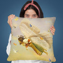 Little Fairy Throw Pillow By Diogo Verissimo