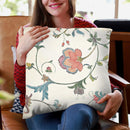 Birds Gem Floral I Throw Pillow By Emily Adams