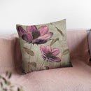 Plum Floral Ii Throw Pillow By Emily Adams