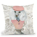 Canine Couture Newsprint Iv Throw Pillow By Emily Adams