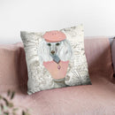 Canine Couture Newsprint Iv Throw Pillow By Emily Adams