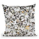 Gold Speckled Terrazzo Throw Pillow By Elisabeth Fedrikson