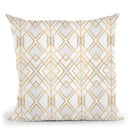 Golden Geo Throw Pillow By Elisabeth Fedrikson