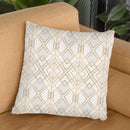 Golden Geo Throw Pillow By Elisabeth Fedrikson
