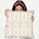 Golden Geo Throw Pillow By Elisabeth Fedrikson