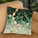 Leaves And Cubes Throw Pillow By Elisabeth Fedrikson