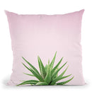 Succulent Simplicity I On Pink Throw Pillow By Felicity Bradley