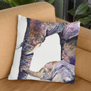 Elephants Family Throw Pillow By George Dyachenko
