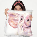 Happy Pig Throw Pillow By George Dyachenko