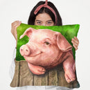 Little Piglet Throw Pillow By George Dyachenko