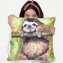 Sloth Throw Pillow By George Dyachenko