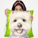Westie Throw Pillow By George Dyachenko