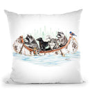 Critter Canoe Throw Pillow By Holly Simental