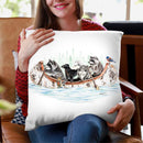 Critter Canoe Throw Pillow By Holly Simental