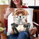 Morning Fox Throw Pillow By Holly Simental