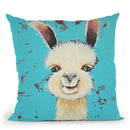 Llama Sue Throw Pillow By Image Conscious - by all about vibe
