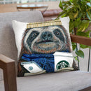 Urban Sloth Throw Pillow By Image Conscious - by all about vibe