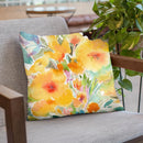 Yellow Bouquet Throw Pillow By Image Conscious - by all about vibe