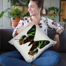Chrysiridia Rhipheus Throw Pillow By Image Conscious - by all about vibe