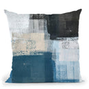 Abstract Blue Ii Throw Pillow By Image Conscious - by all about vibe