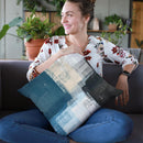 Abstract Blue Ii Throw Pillow By Image Conscious - by all about vibe