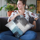 Abstract Blue Iii Throw Pillow By Image Conscious - by all about vibe