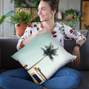 Surf Bus Yellow Throw Pillow By Image Conscious - by all about vibe