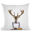 Deer Man Throw Pillow By Image Conscious - by all about vibe