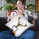 Deer Man Throw Pillow By Image Conscious - by all about vibe