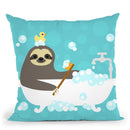 Scrubbing Bubbles Sloth Throw Pillow By Image Conscious - by all about vibe