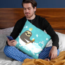 Scrubbing Bubbles Sloth Throw Pillow By Image Conscious - by all about vibe