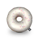White Donut With Sprinkles Throw Pillow By All About Vibe